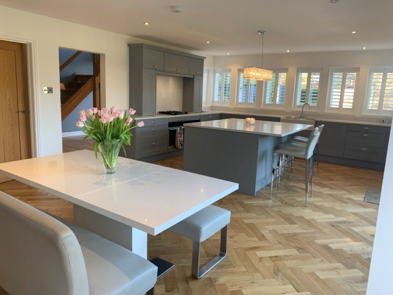 Brushed and Oiled Herringbone Parquet